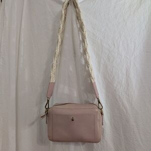 Madewell Pink Shoulder Bag with Cream Strap